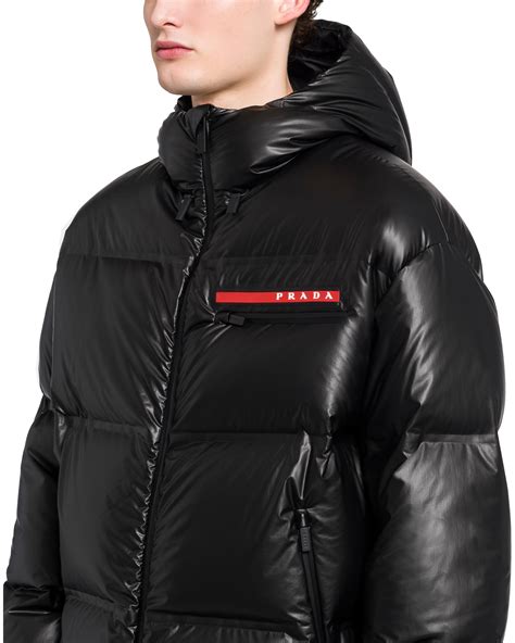 prada men's nylon puffer jacket|prada puffer jacket sale.